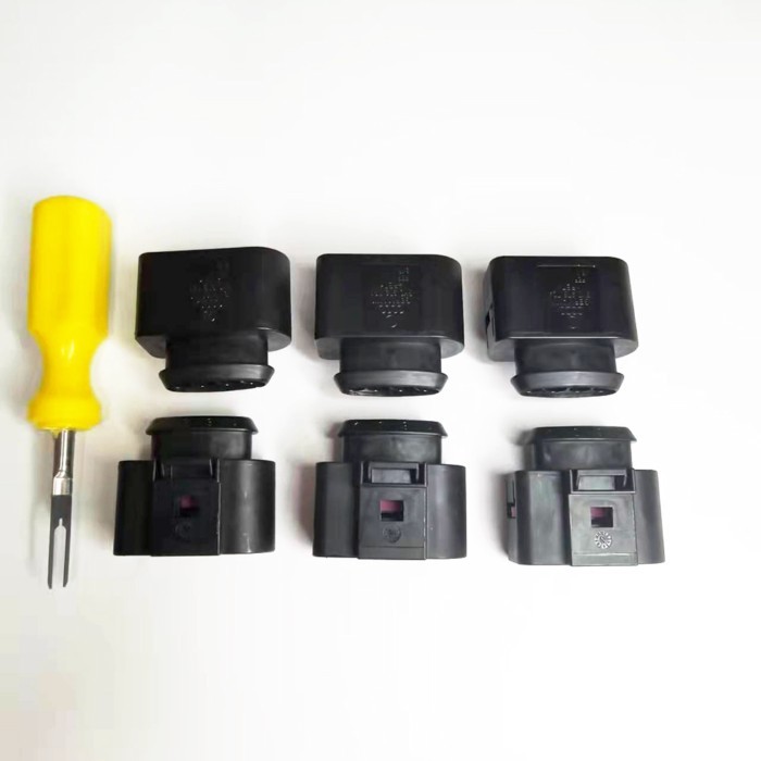 6pcs Car Ignition Coil Connector Repair Kit +0.3CM Take-up Tool for Audi VW 8K0 973 724