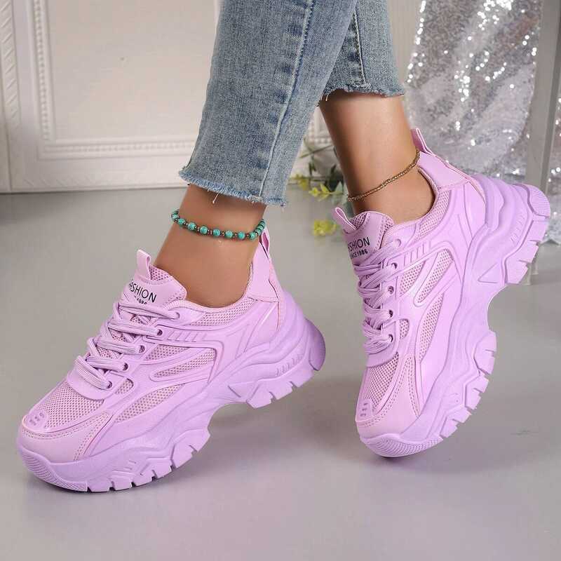 C Women Sneakers 2024 New Fashion Chunky Sneakers Women Outdoor Tennis Platform Sports Shoes For Wo
