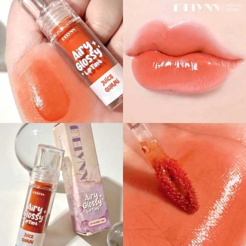 MELYNN - Airy Glossy Lip Tint ลิปกลอส ทินท์ ลูกกวาด ปากฉ่ำ Liptint ริมฝีปาก Cosmetic เครื่องสำอาง ผู
