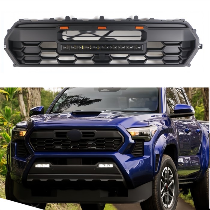 Auto Racing grills fit for toyota tacoma 2024 2025 2026 Led bar Abs Grille Grill Auto Accessories
