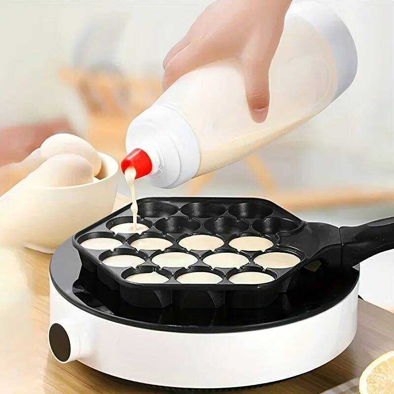 C Pan Batter Dispenser With Wire Whisk For Restaurant Quality Baking - Perfect For Pans Cups Muffin