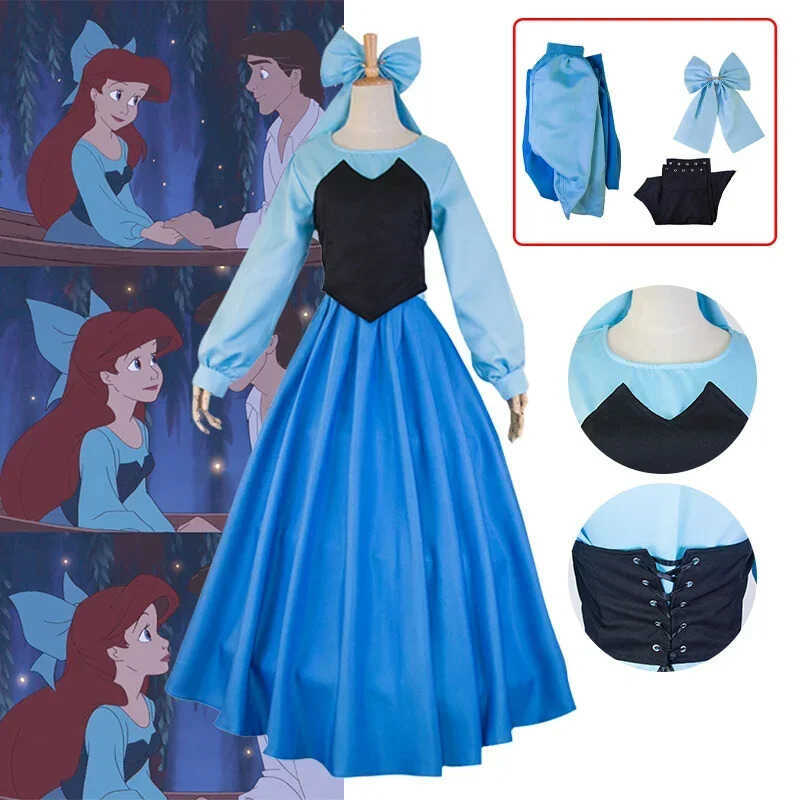 C Ariel Costume The Little Mermaid Cosplay Costume Ariel Princess Dress Suits Halloween Carnival Ad