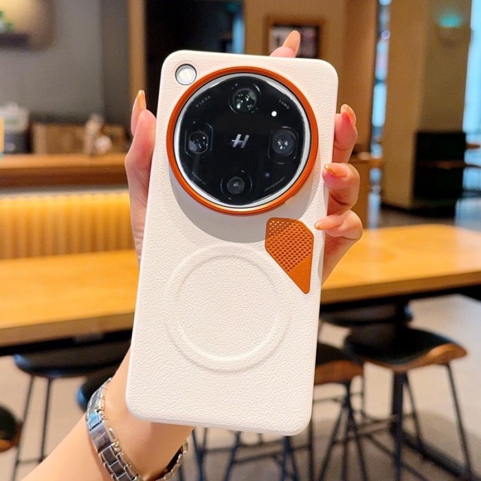 Magnetic Cooling Faux หนังกันกระแทกสําหรับ OPPO Find X8 / X8 Pro/ X8 Ultra / Find X9 series