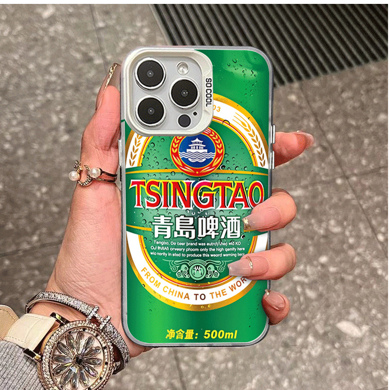 TSINGTAO เบียร์ชิงเต่า 500mlCase สําหรับ Samsung S25 S26 S24 Ultra S21 S23 S22 Plus