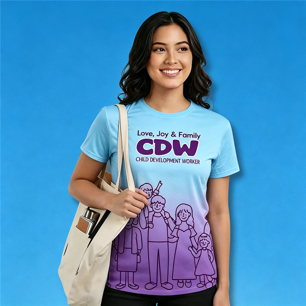 CDW ผู้หญิง T เสื้อรอบคอ, Full Sublimation แขนสั้น, Casual สบายทุกวันสวมใส่สุภาพสตรี Tee