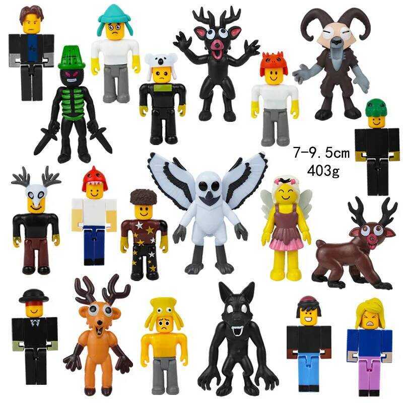 C 10-24 Pieces/Set Of Night Forest Character Statues, Owls, Goats, Wolves, Deer, Night Forest Toy G