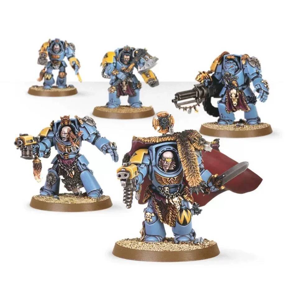 Warhammer 40K Space Wild Wolf Terminator Wolf Guard Wolf Guard Terminators โมเดลเรซิ่น