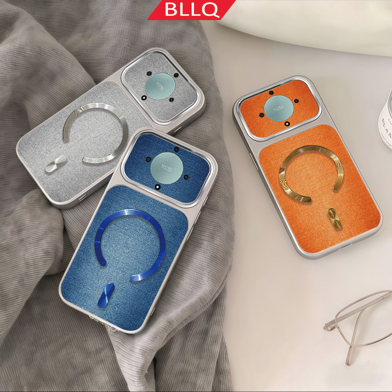 เคสสําหรับ Honor X9A X9B X9C เคสโทรศัพท์ออกแบบใหม่รูปแบบผ้ายีนส์กันกระแทกแม่เหล็กดูด C-ring shell TP