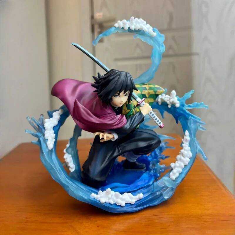 C New Hot 17Cm Demon Slayer Zero Tomioka Giyuu Anime Action Figure Pvc Collection Model Toy Desop O