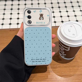 เคสสําหรับเคสโทรศัพท์ OPPO A3 PRO ใหม่หนังระดับไฮเอนด์หมีเค้กลายกุทัณฑ์ปลอกกันกระแทก TPDT18
