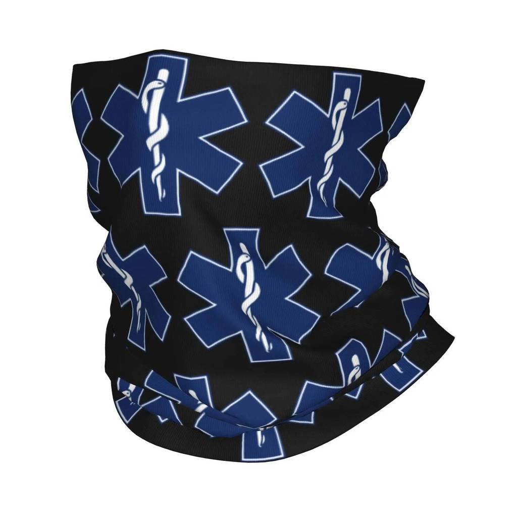 Custom Emt Star of Life Paramedic ผ้าพันคอคอ Gaiter UV Protection Face ผ้าพันคอฉุกเฉินทางการแพทย์ He