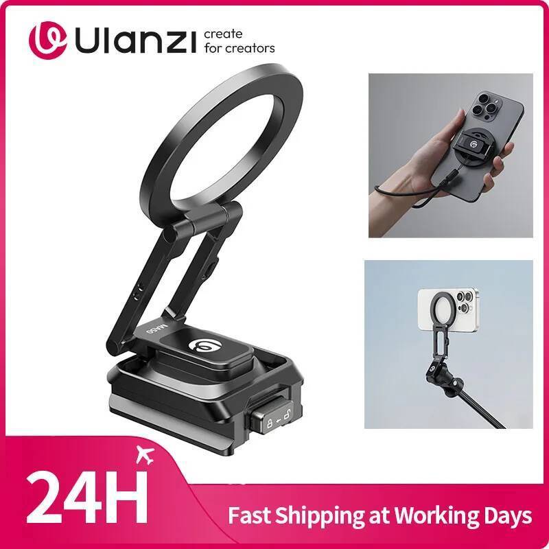 Ulanzi MA50 Uka Magetic ที่วางโทรศัพท์โทรศัพท์สําหรับ iPhone 16 15 14 13 สําหรับ 1/4 ขาตั้งกล้อง Mag