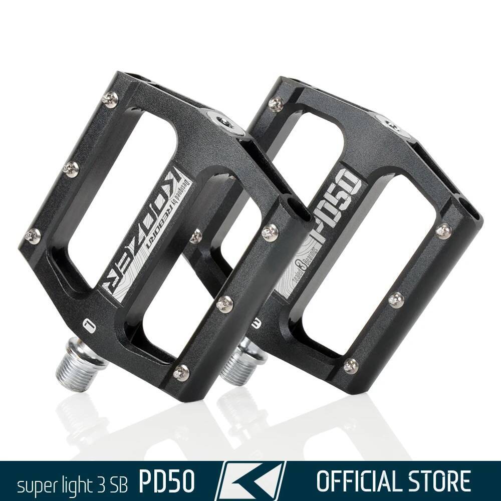 Koozer PD50 แบน MTB เหยียบ 4 แบริ่งปิดผนึก CR-MO เพลา Super Light โลหะผสม 365g สําหรับ XC BMX Cross 