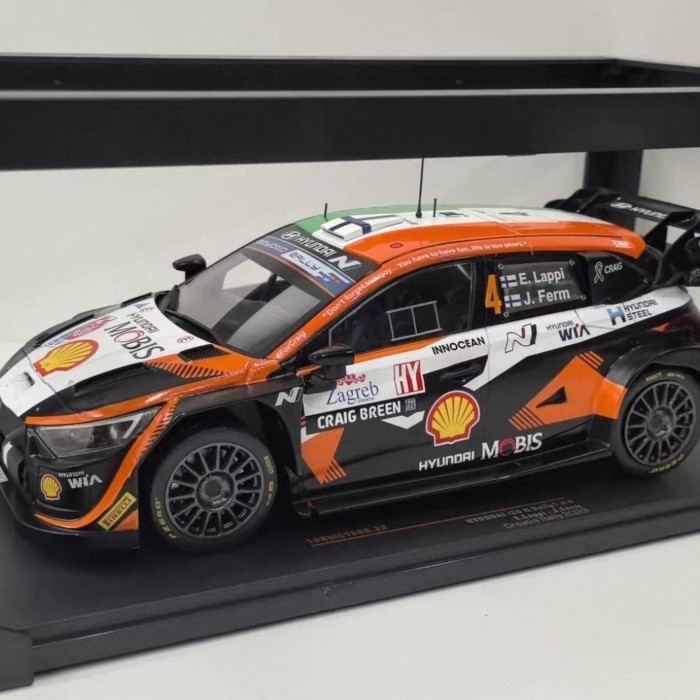 IXO 1/18 Hyundai I20 N #4 2023 RALLY1 Racing Model ไม่เปิดประตู Steer