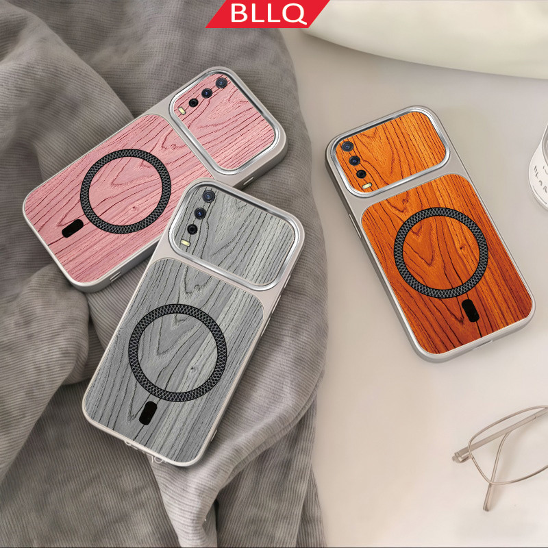 เหมาะสําหรับ Vivo Y20 Y20S Y12A Y12S 20i เคสโทรศัพท์ออกแบบใหม่ตารางแหวนแม่เหล็ก Anti กันกระแทกรูปแบบต้นไม้กรณี TPDT02