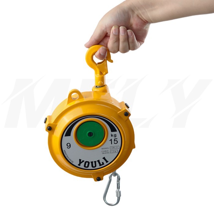 Jack 9-15KG Spring Balancer Self-locking Tower-Type Lifting Hook Spring Holder Balancer Steel Wire
