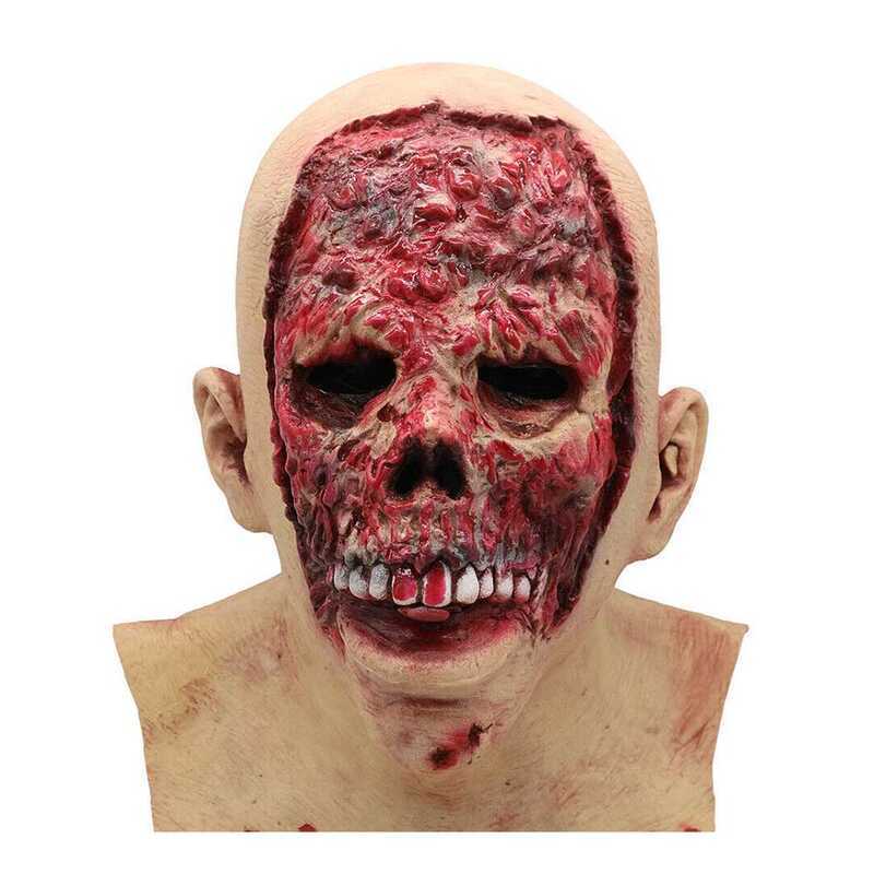 C Hot Halloween Creepy Scary Latex Melting Face Zombie Horror Costume Party Props Accessory