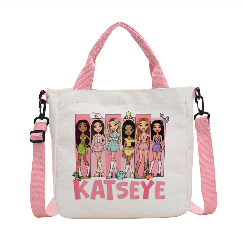 Katseye tote bag ร้านขายของชํากระเป๋าช้อปปิ้งไหล่ผู้หญิง