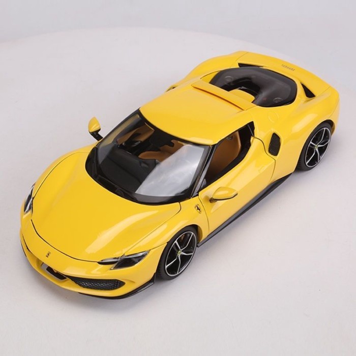 B Ferrari 1: 18-296GTB รถสปอร์ต รถจําลองของเล่นคอลเลกชันของขวัญเด็ก