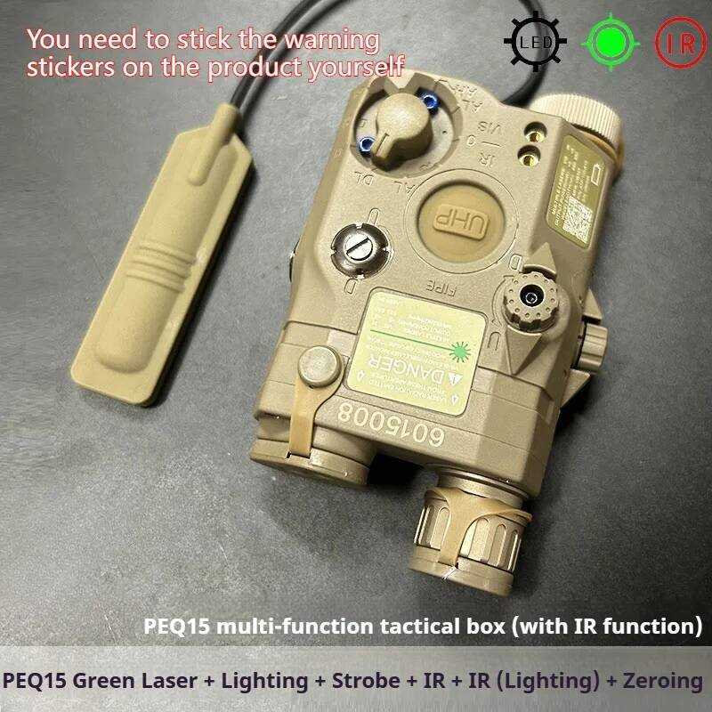 C Tactical Airsoft Peq-15 Peq15 La5c Red Dot Green Blue IR Fill Light Laser Indior Weapon Scout Lig