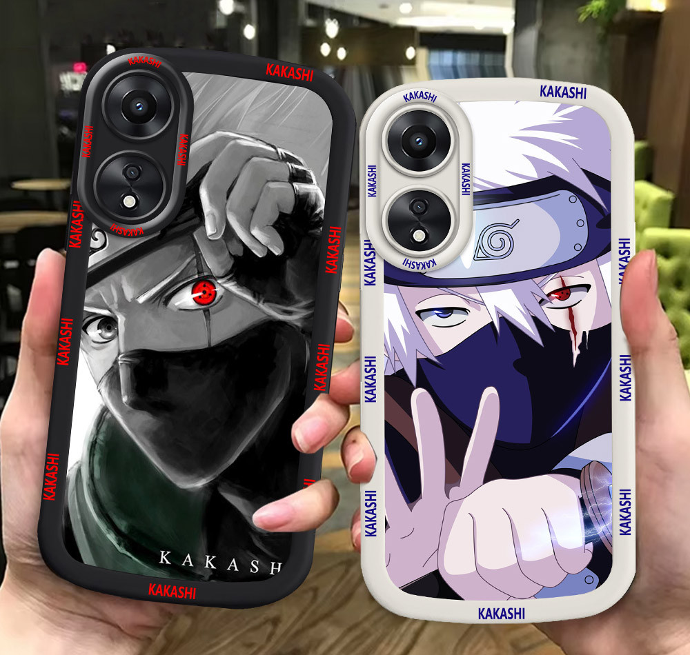 G31 Naruto Kakashi ขาวดำเคสโทรศัพท์หรับ OPPO A78 A18 A38 A17 A58 5G ปก