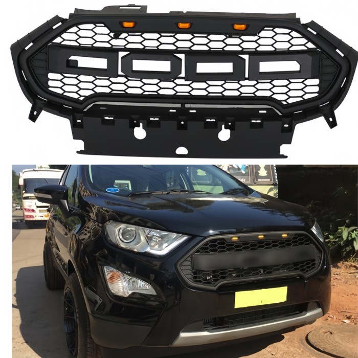 Auto Racing Grills Fit For Ford Ecosport 2016 2017 2018 2019 Abs Grill Grille Auto Accessories
