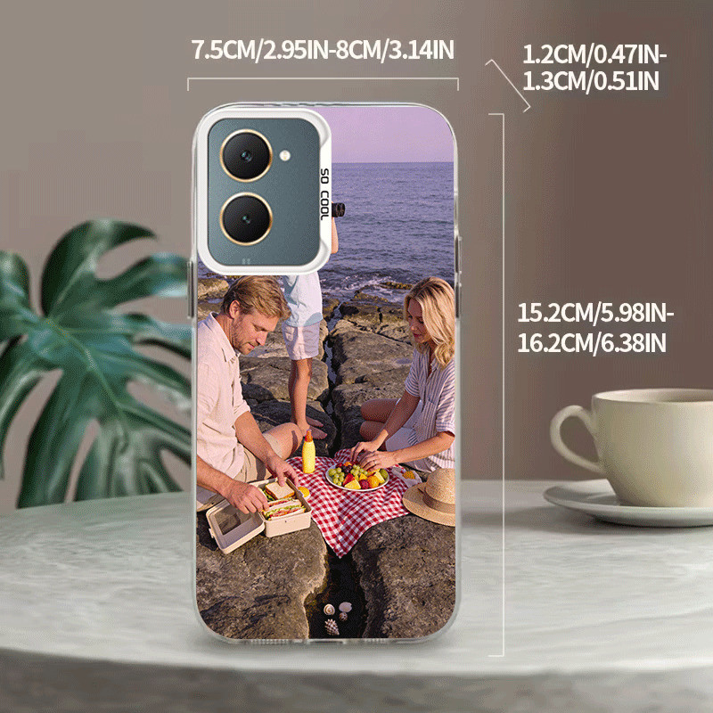 (สต็อกในไทย) เคสโทรศัพท์ลายคู่รักปิกนิคริมทะเล เคส TPU นุ่มพร้อมช่องเว้าสำหรับกล้อง| สำหรับรุ่นไอโฟน สำหรับการผจญภัยกลา