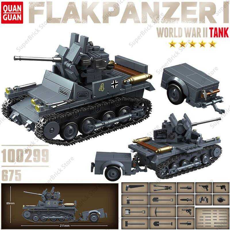 C Ww2 Germany Pzkpfw I Anti-Aircraft Tank Self-Propelled Anti-Aircraft Gun Tracked Armored Model Bu
