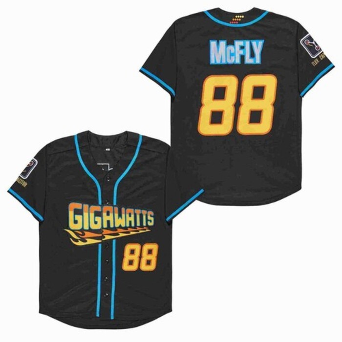 Movie Back To The Future 88 McFly Baseball Jersey เสื้อปาร์ตี้ฮิปฮอปเย็บทั้งหมด