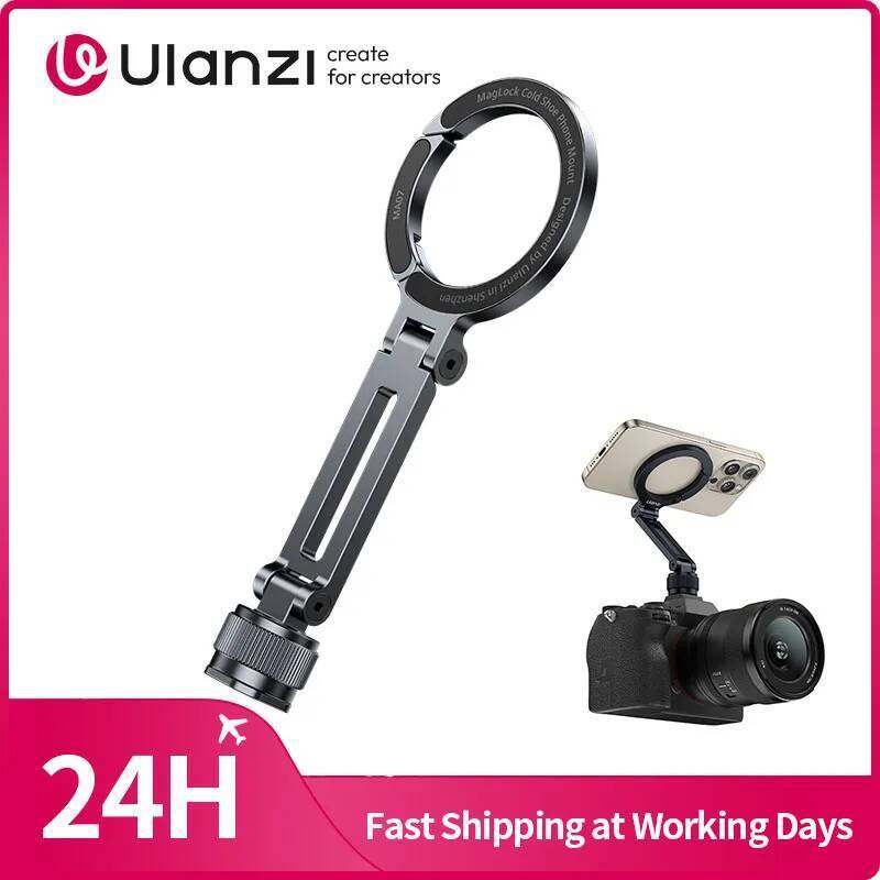 Ulanzi MA07 Maglock 1/4 Cold Shoe Phone Mount Double-Side Magnetic Phone Mount สําหรับกล้องขาตั้งกล้