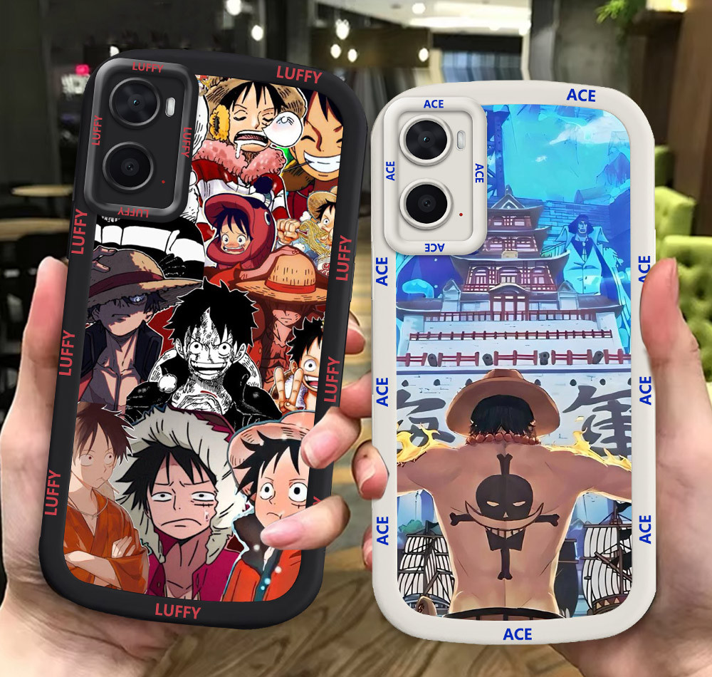 G71 One_Pieces_Ace ขาวดำเคสโทรศัพท์หรับ OPPO A76 A36 A96 ปก