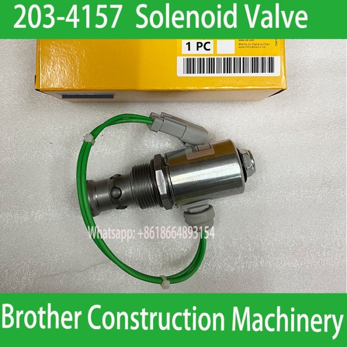 machinery engine parts solenoid valves 203-4157 2034157 for D9T D11R Bulldozer Solenoid Valve 203-4