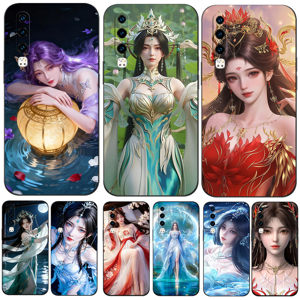 สําหรับ Huawei P30 กรณีซิลิคอนปกหลังสําหรับ Huawei P 30 โทรศัพท์สีดํา tpu กรณีพระเจ้า F1 dollar raci