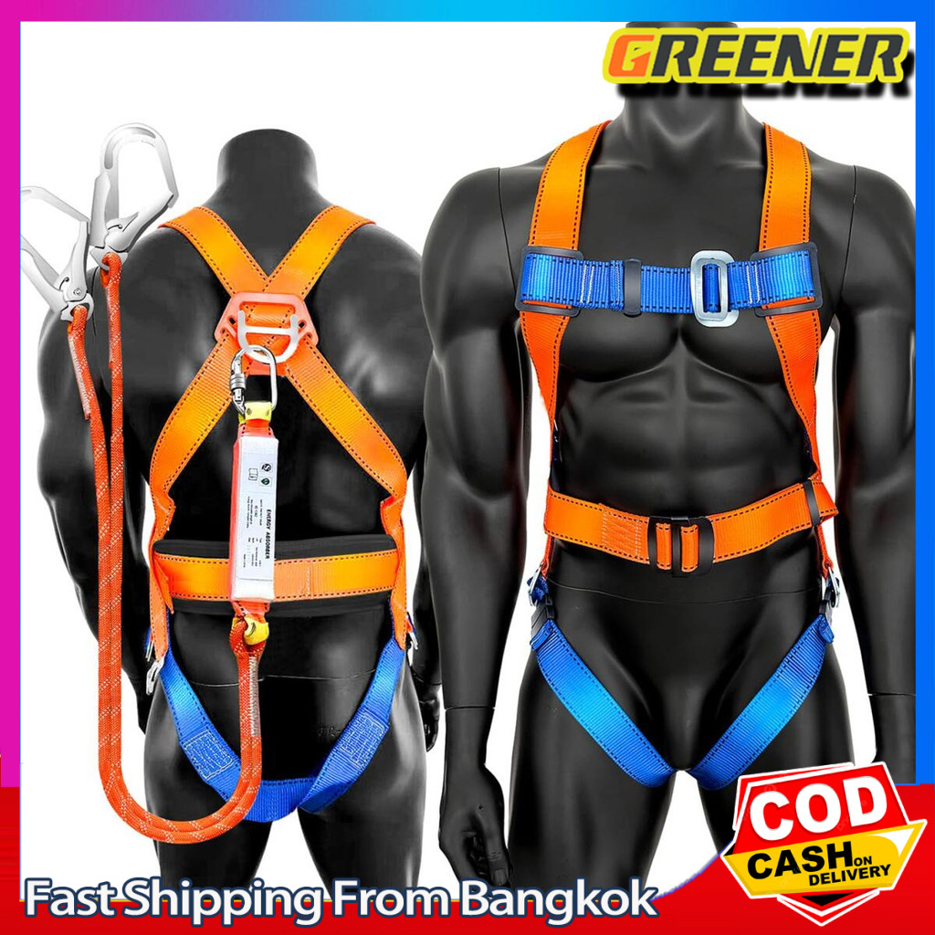 Greener เข็มขัดเซฟตี้ เข็มขัดนิรภัย Safety Belt รับน้ำหนักได้มากถึง 270 KG เข็มขัดนิรภัย เข็มขัดนิรภัยป้องกันความสูงสูง