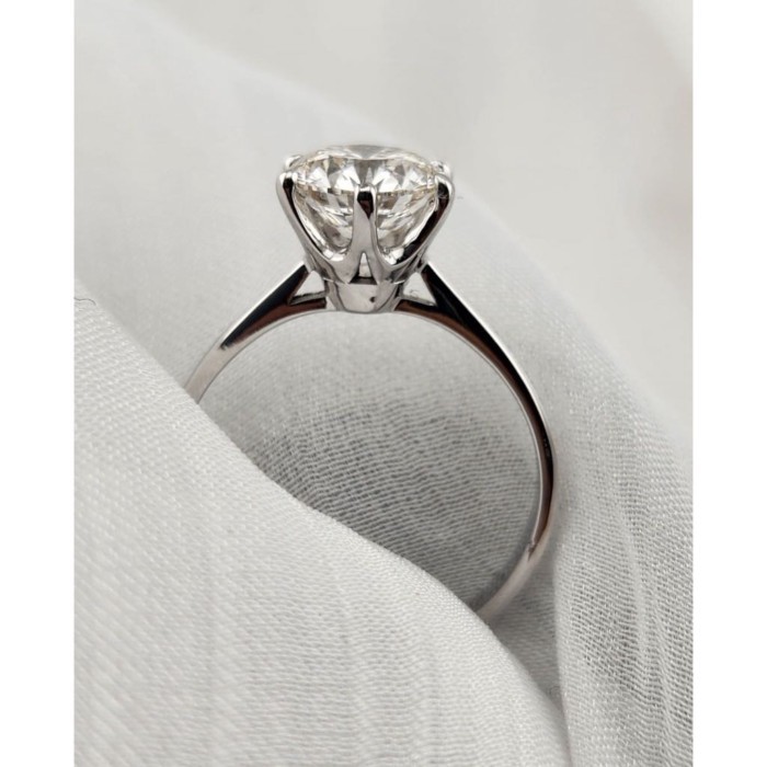แหวนเพชร Solitaire Diamond 1.03 ct E VS1 - Lab Grown Diamond Solitaire Ring - White Gold 14K พร้อมใ