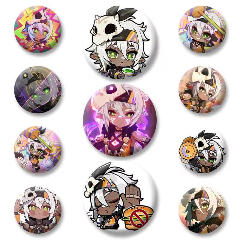 อุปกรณ์เครื่องประดับที่กําหนดเองหมวกกระเป๋าเสื้อผ้าเข็มกลัดปก Genshin Impact Iansan ไอคอนป้ายการ์ตูน