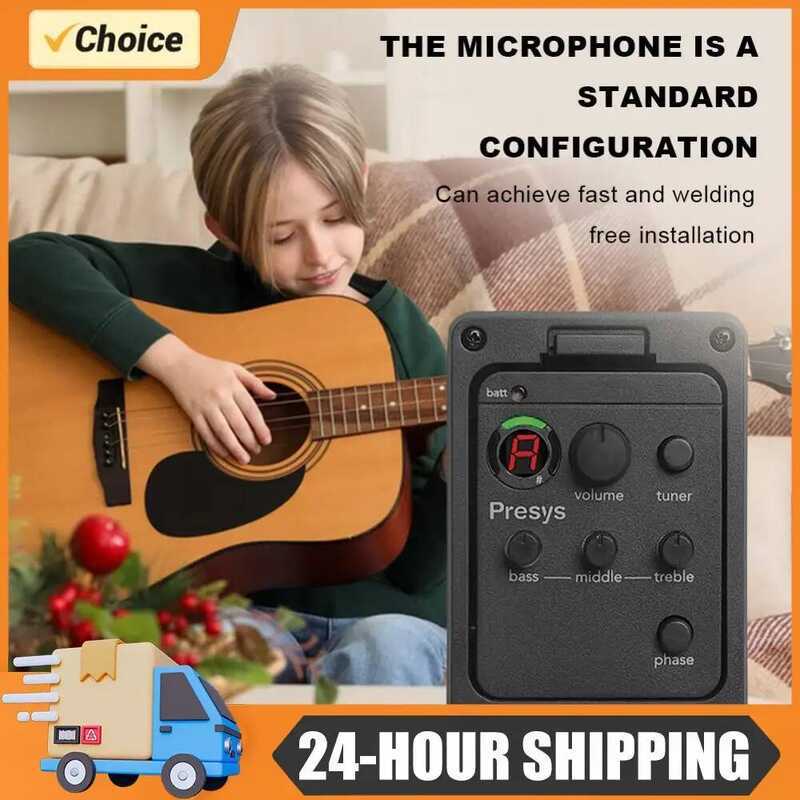C Acoustic Guitar Pickup Guitar Preamp Equalizer Battery Powered Acoustic Guitar Equalizer Digital