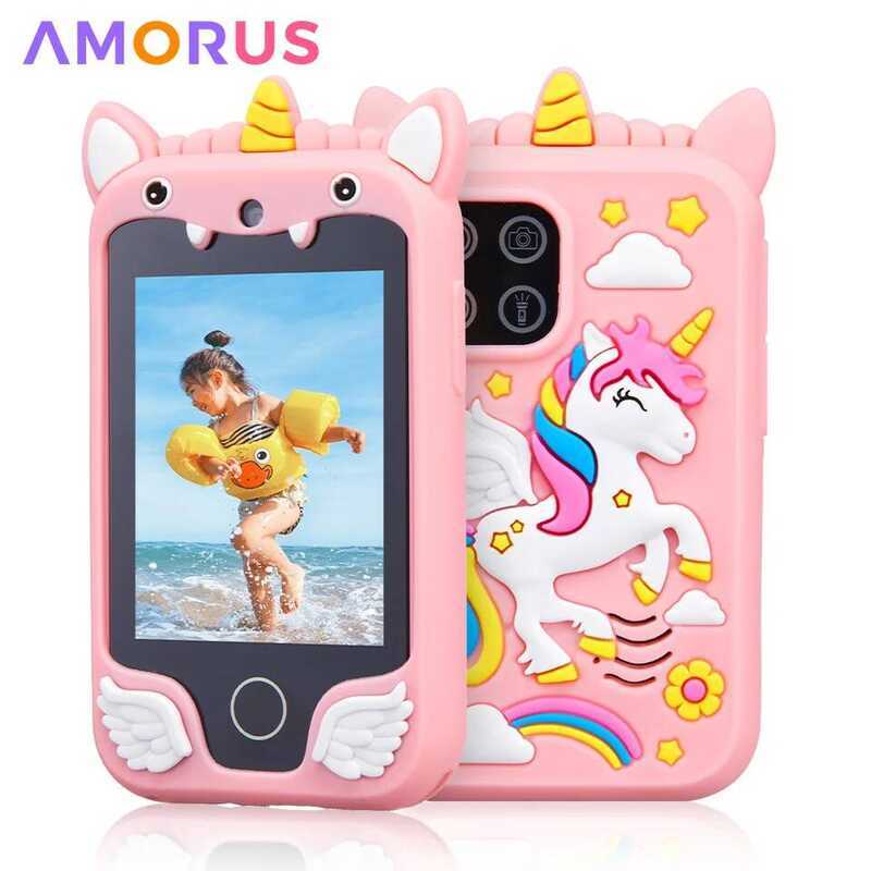 C Kids Smart Phone Camera Toys Touchscreen Unicorn Baby Mobile Mp3 Player Digital Camera Eduional T
