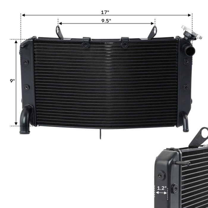 Motorcycle Radiator Cooler For YAMAHA FAZER 1000 FZ1-S FZ1-N 2006-2012 FZS1000 2006-2015 FZ8-N FZ8-