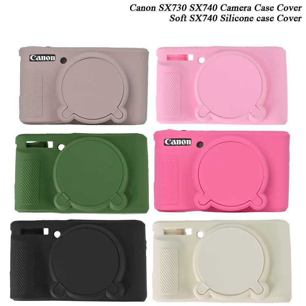 Soft SX740 ซิลิโคนกระเป๋ากล้องผิวสําหรับ Canon PowerShot SX730 SX740 SX740HS ยางกล้องฝาครอบผิว