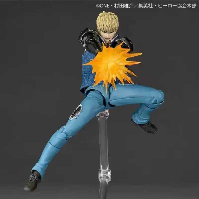 C New Ko Genos Anime Action Figures Kaiyodo Revoltech Yamaguchi One Punch Man Fig Joint Movable Mod