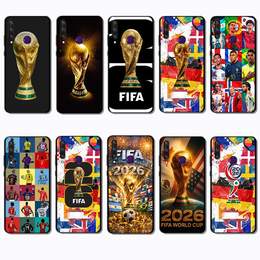 สําหรับ 3c Huawei Y6P Y7A Y8P Y9A Y5 Y6 Prime FIFA2026 เคสโทรศัพท์สีดํานุ่มแฟชั่น
