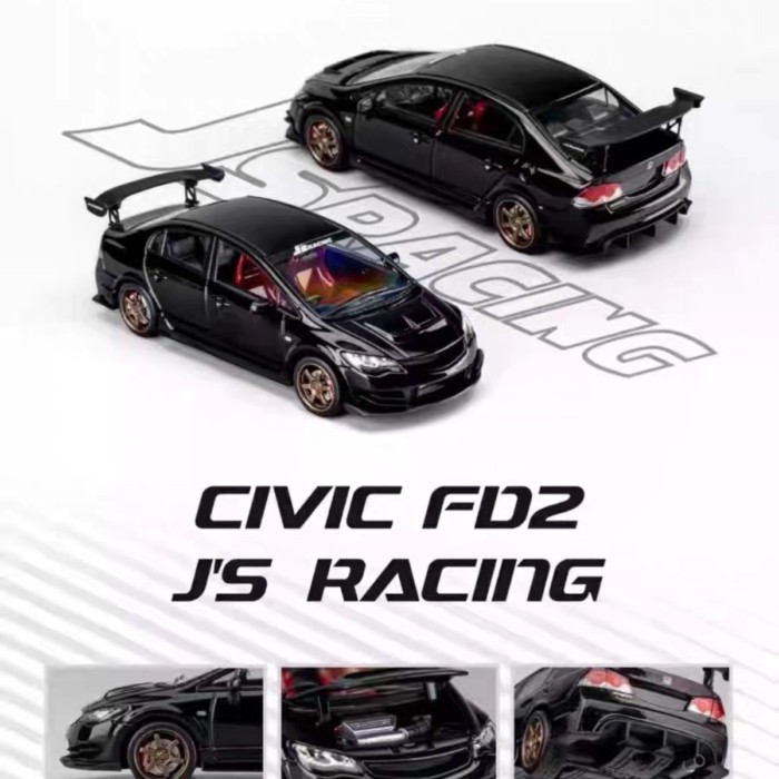 Micro 1/64 Honda FD2 JS โมเดลรถอัลลอย