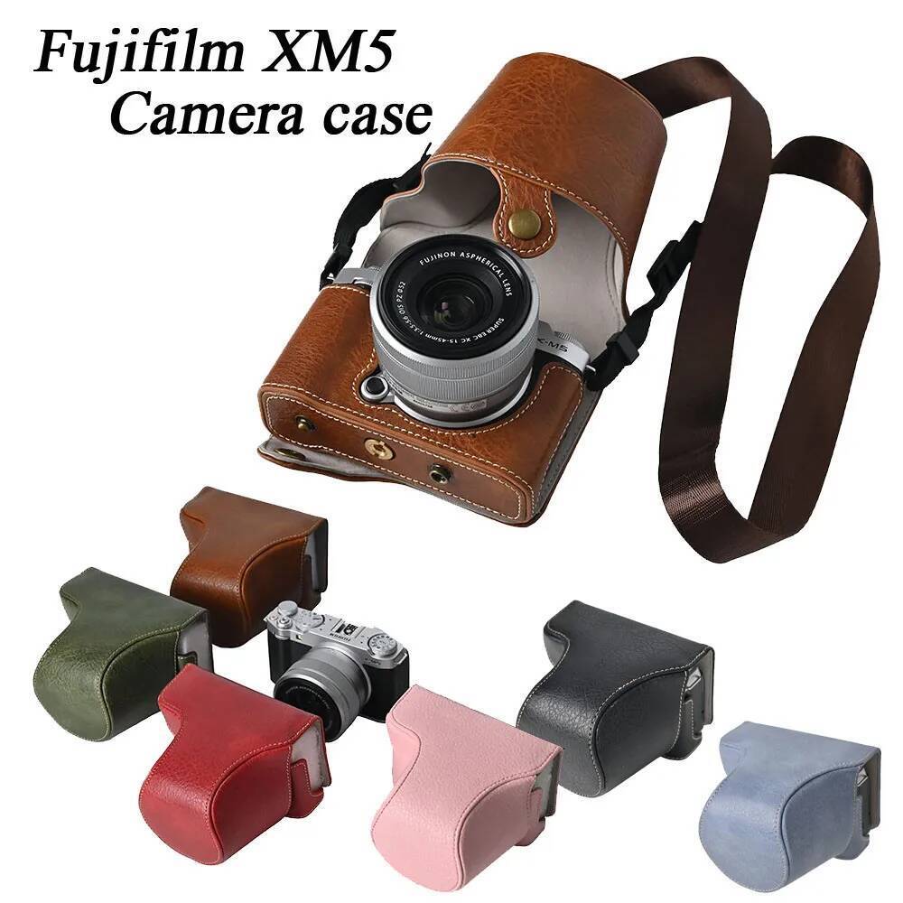 Full Fujifilm XM5 กระเป๋ากล้องหนัง Pu กระเป๋ากล้องสําหรับ Fujifilm XM5