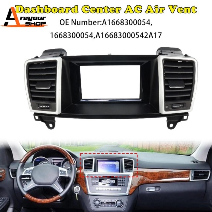 Areyourshop Dashboard Center Air Vent Small Screen for Mercedes GL ML X166 W166 2013 2014 2015