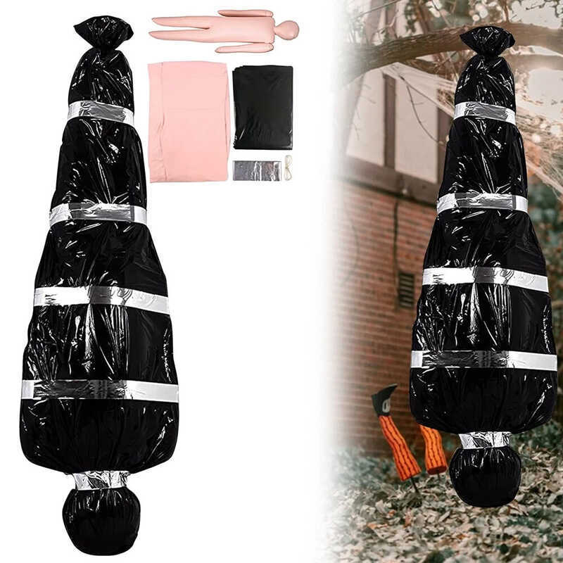 C HOT Dead Prop Halloween Decorations Victim Props Scary Fake Corpse In Accessory