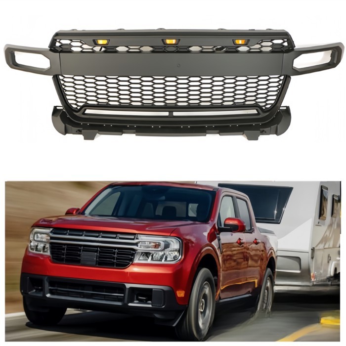 Auto Front Racing Grills Fit for Ford Maverick 2022 2023 2024 ABS Grill Grille Auto Accessories