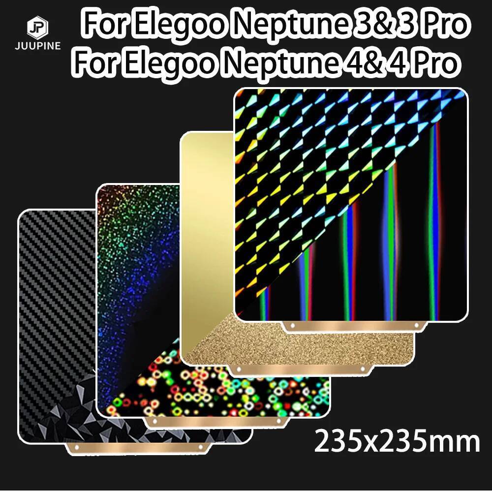 สําหรับ Elegoo Neptune 4 Pro สร้างแผ่น Elegoo Neptune 4 PEI แผ่น 235x235 PEY PEO PET ฤดูใบไม้ผลิเหล็