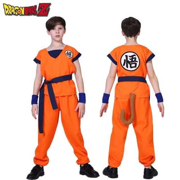 C ชุดแฟนซี ซุน โกคูง / ซุน โงกุน ดราก้อนบอล Dragon Ball Z Goku Costume Son-Goku Cosplay Set For Kid