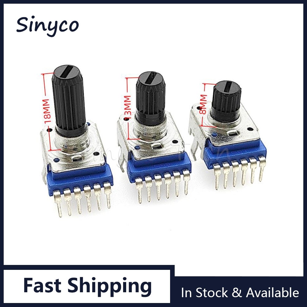 2PCS RK12 คู่แนวตั้ง B10K B103 B20K B203 B50K B503 B100K B104 ปรับความเร็ว Potentiometer ดอกไม้เพลา 